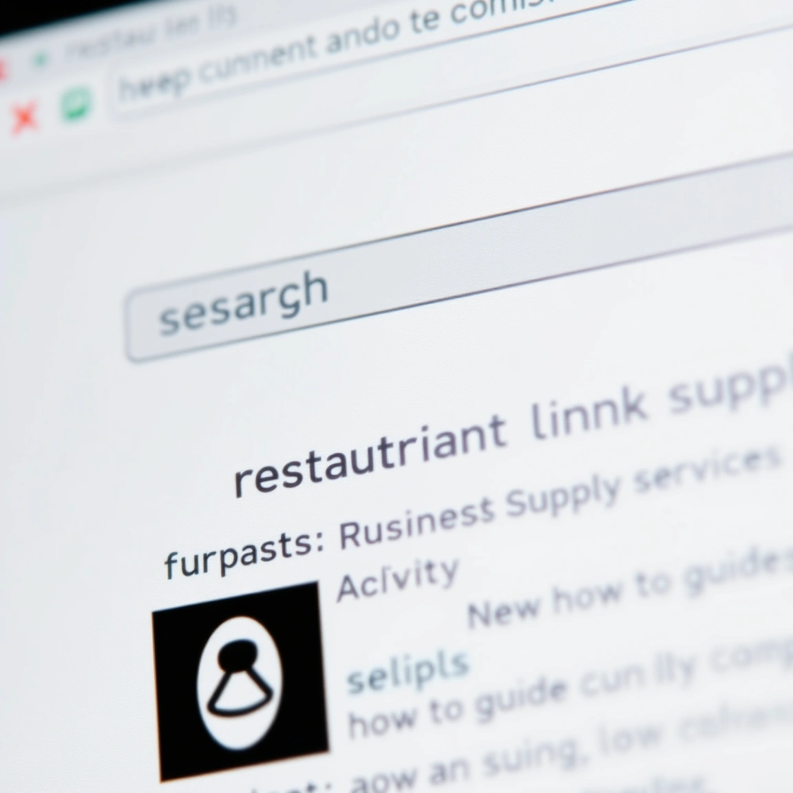 Search results showing ambiguous results for 'restaurant link' with different meanings.